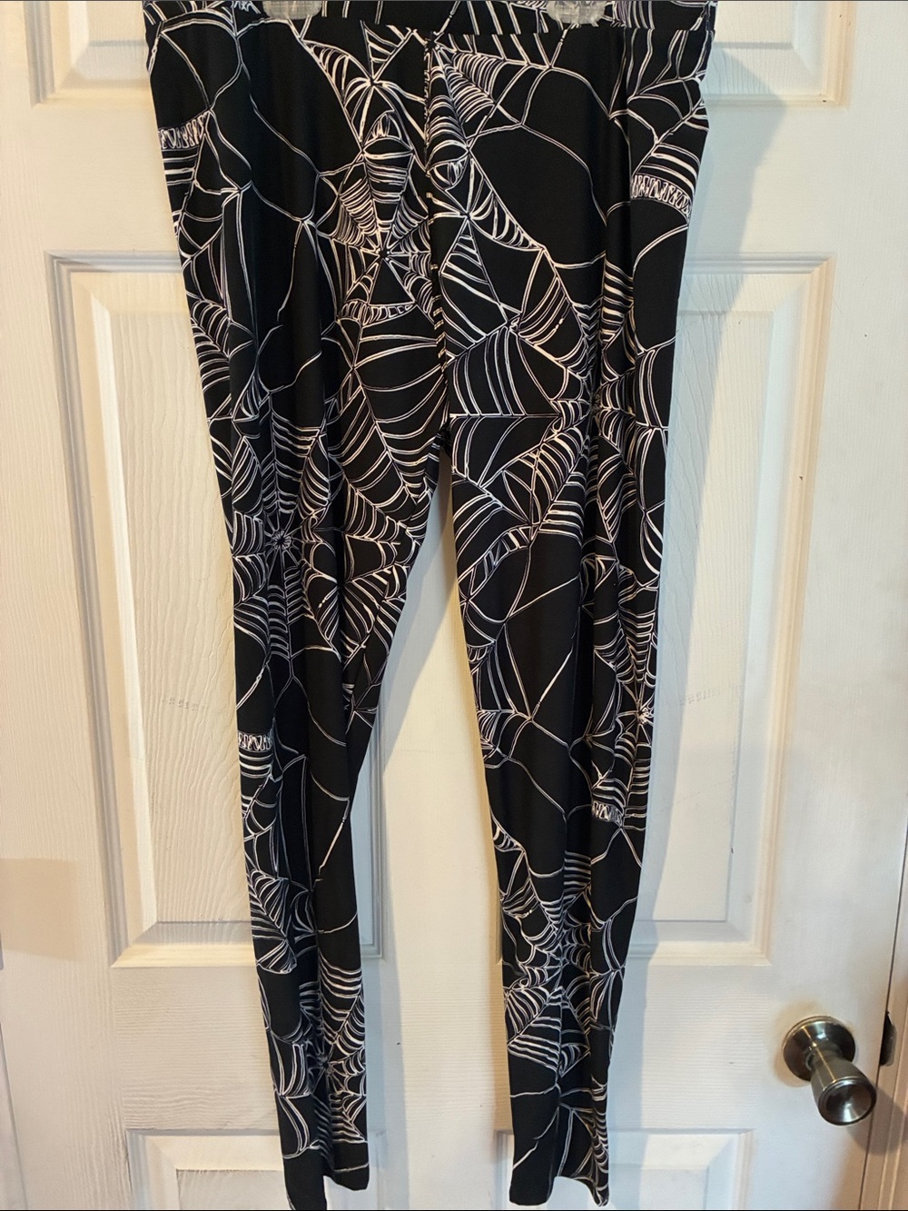Halloween Women’s Black Spiderweb Print Leggings